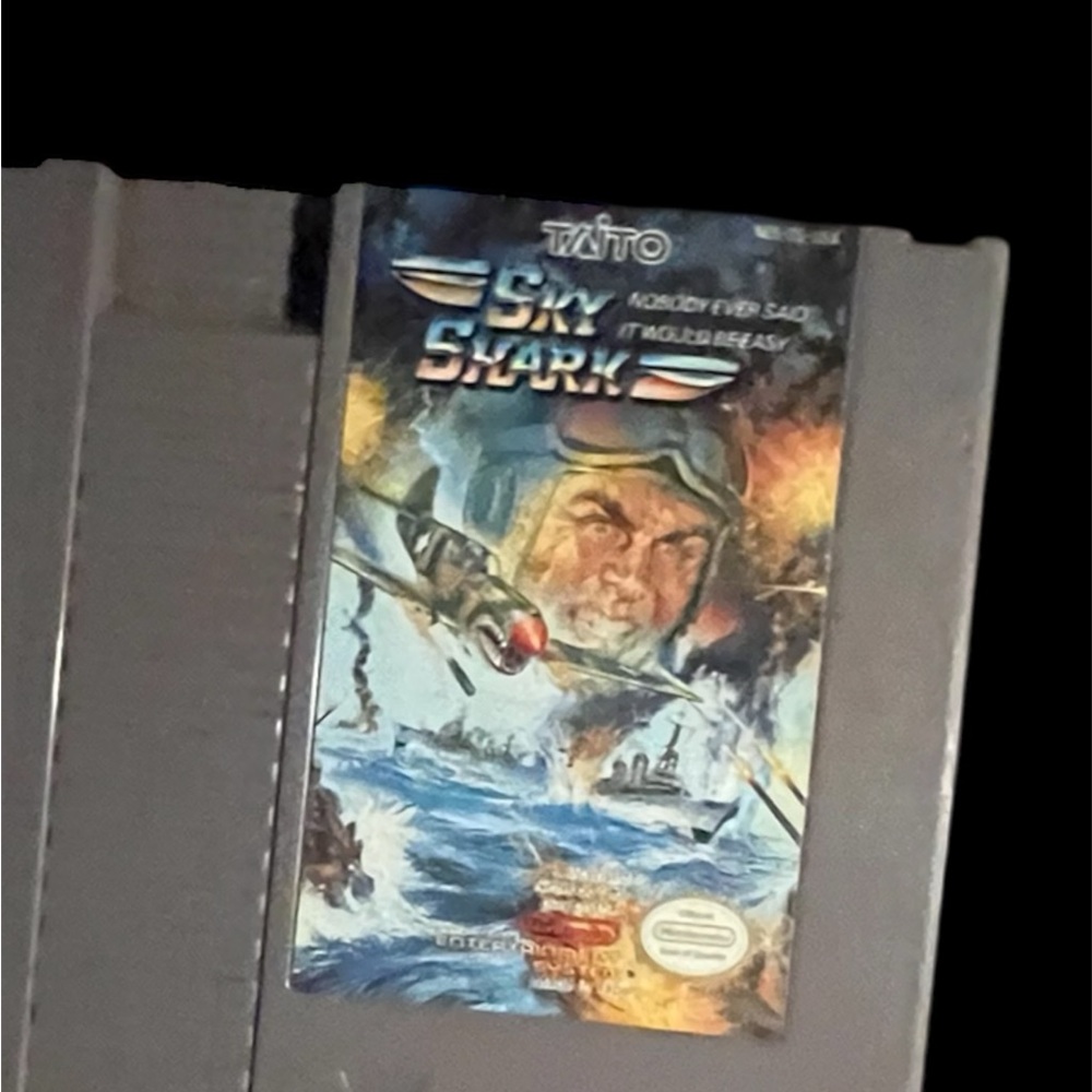 Tai Sky Shark Video Game Cartridge - Black and Blue